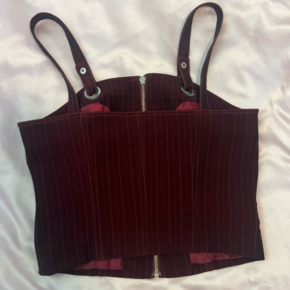 Vintage 90s Pinstriped Top - Picture 4 of 8